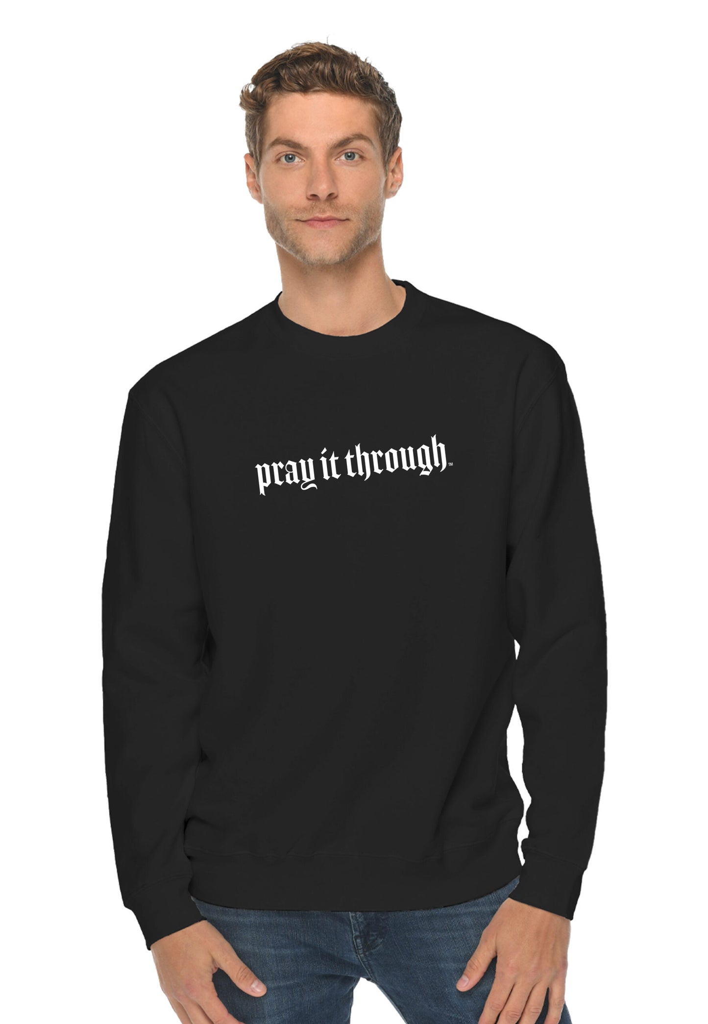 Pray It Through Black Classic Sweater