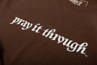 Pray It Through Earth Brown Sweater