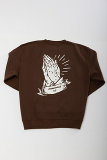 Pray It Through Earth Brown Sweater